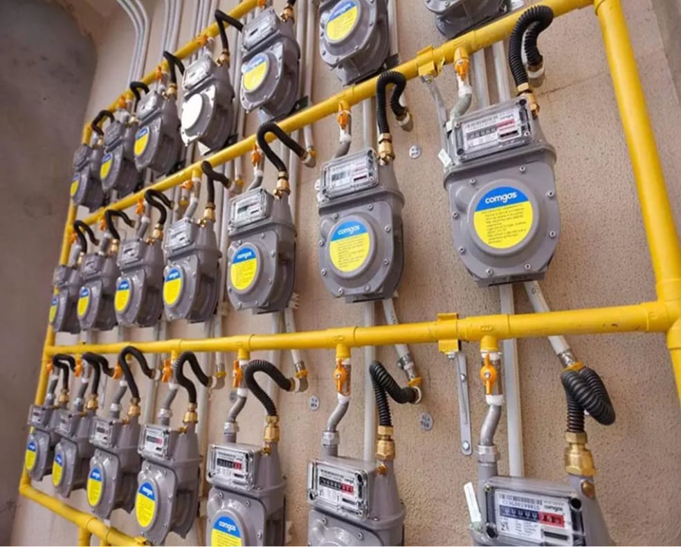 Equipe de vistoria de gás